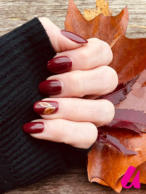 Uv gelpolish rood en nailart