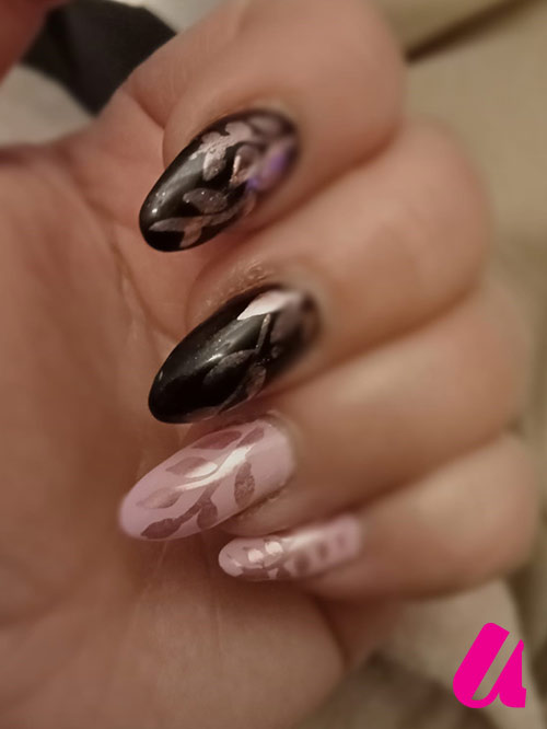 Uv gelpolish en chrome nailart